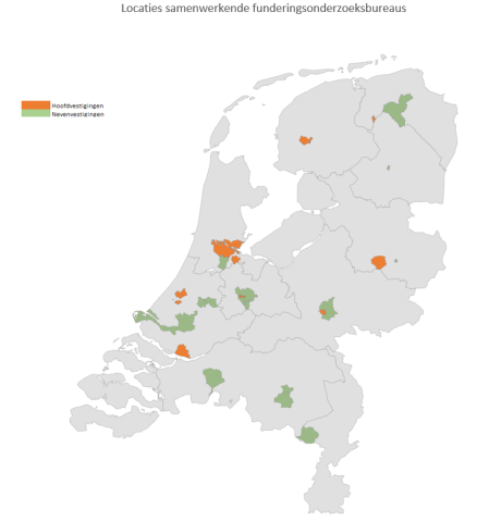 Kaart bureau's Funderingsonderzoek